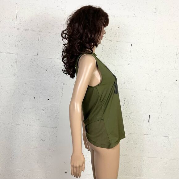 Nike Just Do It Army Green Black Muscle Tank Leggings Matching Set M - Picture 14 of 17